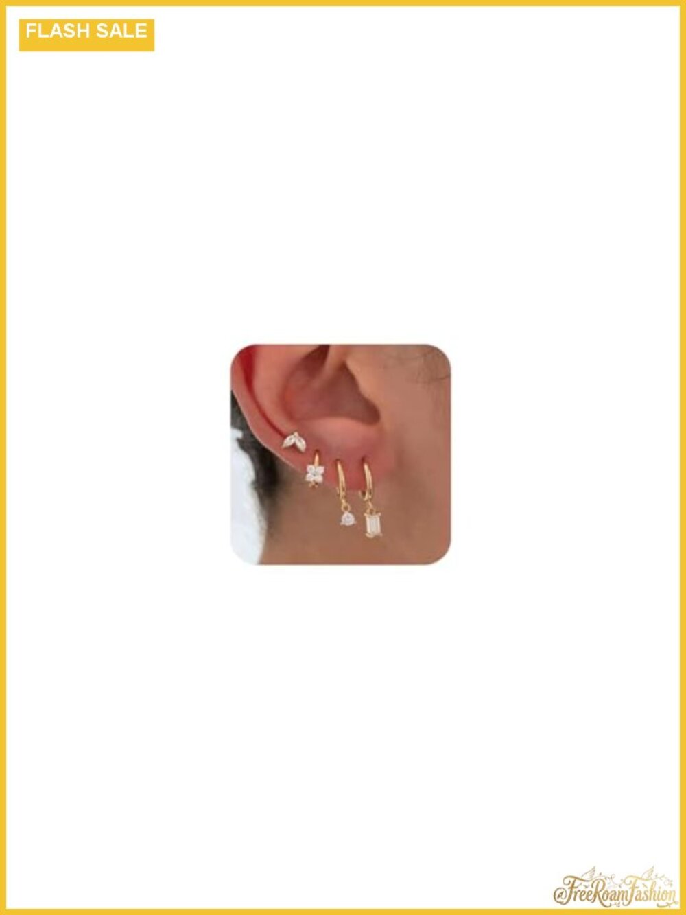 Gold Huggie Hoop Earrings Stacks Dainty Dangle Stud Earrings Set Women Jewelry